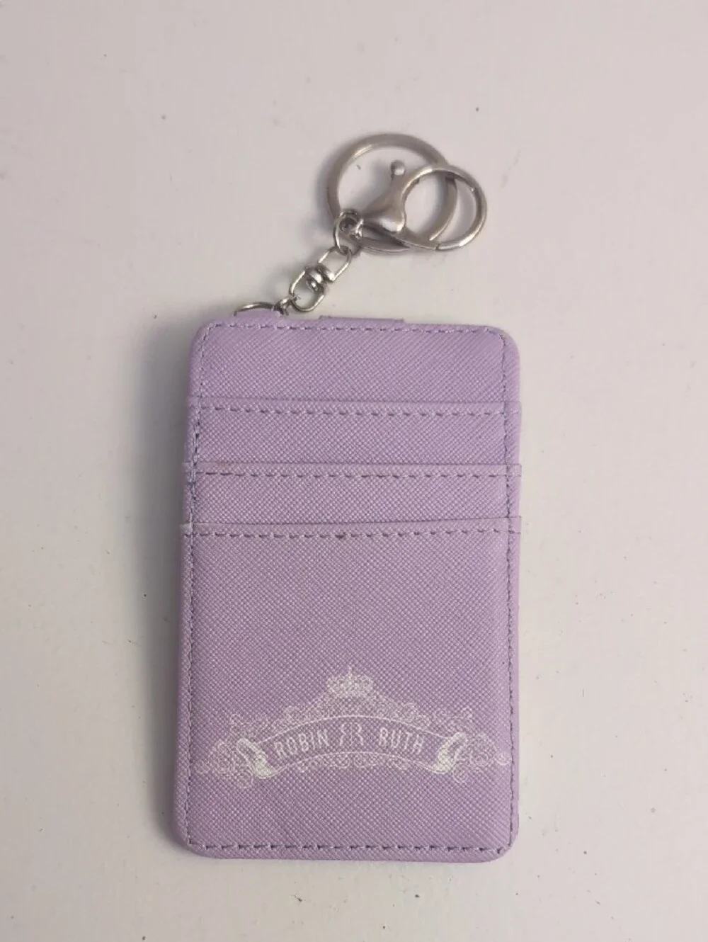 Orlando Purple Card Holder Keychain with Snap Closure